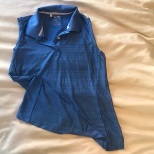 adidas Blue Sleeveless Polo Tank Top